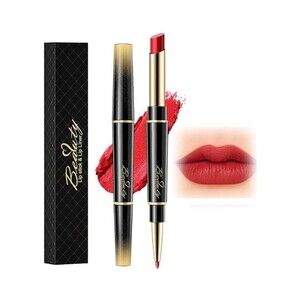 QIC Beauty Double Ended Lipstick & Lip Liner ~ #08 Hit Tip Matte Waterproof New
